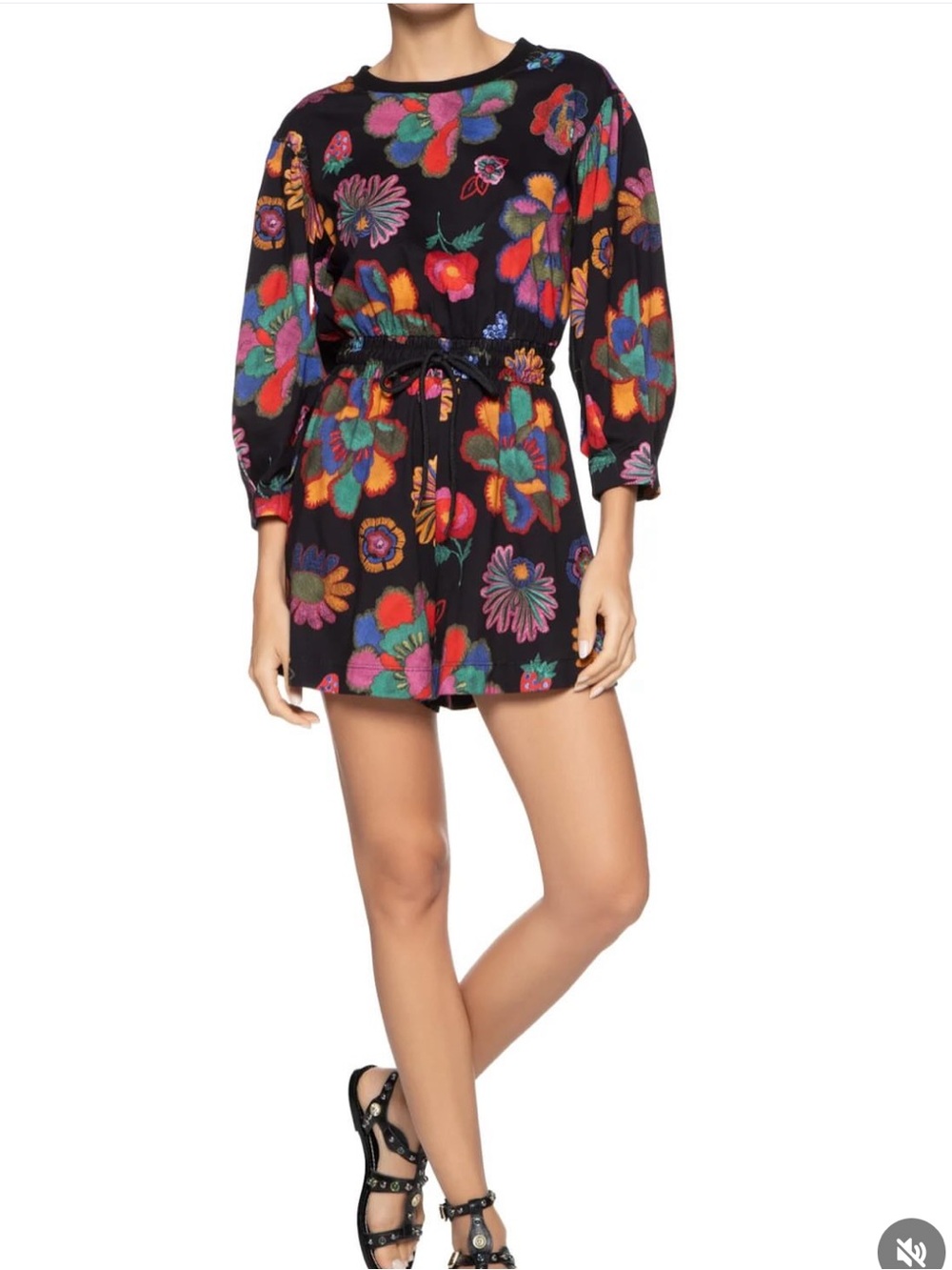 Farm Rio Lily’s Garden Multicolor Floral Romper